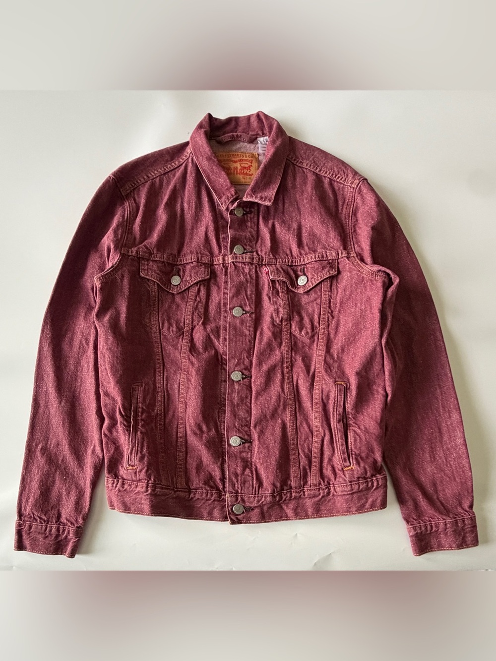 Levi's Burgundy Denim Trucker Jacket